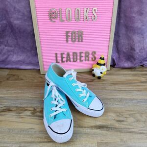 🔸️Airwalk Turquoise & White Canvas Sneakers Size 8